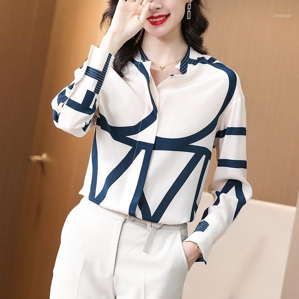 100% natural silk women casual shirt blouses elegant fashion long sleeve print spring autumn real loose office lady blouse women's & sh, White
100% natural silk women casual shirt blouses elegant fashion long sleeve print spring autumn real loose office lady blouse women's & sh, White