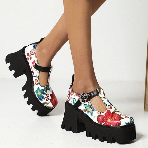 dress shoes fashion flower print women pumps t-strap thick high heel platform black white round toe summer lady
dress shoes fashion flower print women pumps t-strap thick high heel platform black white round toe summer lady