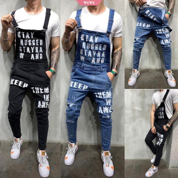 men's jeans fashion ripped 2021 spring and autumn letter printing male suspenders trousers slim slimming numpsuit, Blue
men's jeans fashion ripped 2021 spring and autumn letter printing male suspenders trousers slim slimming numpsuit, Blue