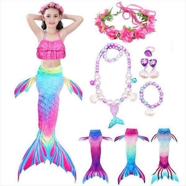 arrival rainbow pink mermaid tail swimsuit with fin for kids girls holiday dress costume bikini set bathing suit, White
arrival rainbow pink mermaid tail swimsuit with fin for kids girls holiday dress costume bikini set bathing suit, White