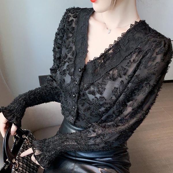 elegant female lace fashion long sleeve women blouse korean 2021 casual office shirt women's blouses & shirts, White
elegant female lace fashion long sleeve women blouse korean 2021 casual office shirt women's blouses & shirts, White
