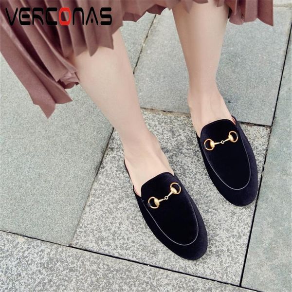 classic mules woman sandals genuine leather slippers metal decoration flats shoes spring summer fashion, Black
classic mules woman sandals genuine leather slippers metal decoration flats shoes spring summer fashion, Black