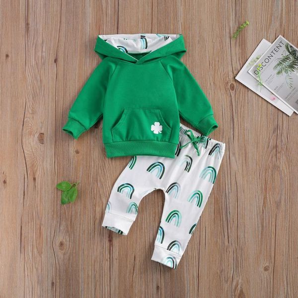 clothing sets 2pcs toddlers autumn tracksuits clover printed hooded long sleeves pullover + rainbow prints pants suit for baby girls boys, White
clothing sets 2pcs toddlers autumn tracksuits clover printed hooded long sleeves pullover + rainbow prints pants suit for baby girls boys, White