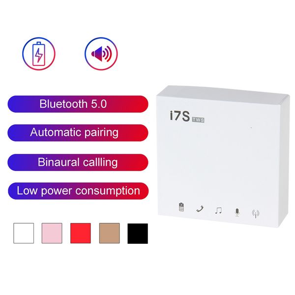 bluetooth earphones i7s tws earphone 5 colors bt5.0 wireless headphones in-ear portable earbuds with retail package
bluetooth earphones i7s tws earphone 5 colors bt5.0 wireless headphones in-ear portable earbuds with retail package