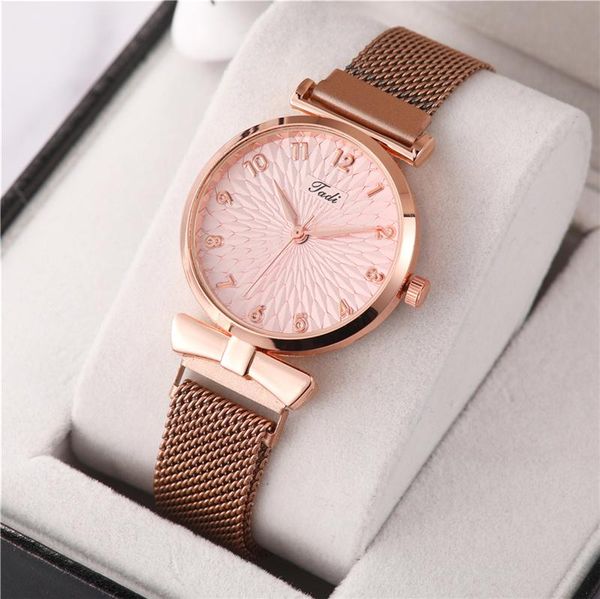 wristwatches milan belt magnet buckle watch ladies stainless steel quartz women fashion elegant dress flower pattern clock gift, Slivery;brown
wristwatches milan belt magnet buckle watch ladies stainless steel quartz women fashion elegant dress flower pattern clock gift, Slivery;brown