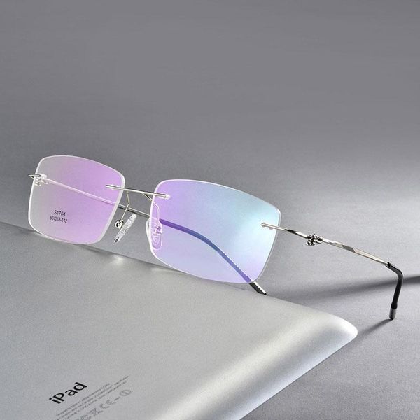fashion sunglasses frames rimless metal frame glasses for male without screws super light business style optical and myopia eyewears, Black
fashion sunglasses frames rimless metal frame glasses for male without screws super light business style optical and myopia eyewears, Black