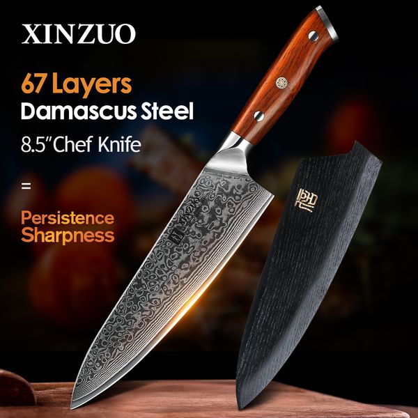 xinzuo 8.5 inch chef knives high carbon vg10 japanese 67ayer damascus kitchen knife stainess stee gyuto knife rosewood hande
xinzuo 8.5 inch chef knives high carbon vg10 japanese 67ayer damascus kitchen knife stainess stee gyuto knife rosewood hande