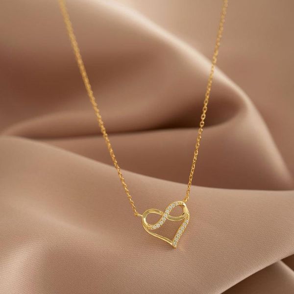 chains luxury romantic love cubic zirconia necklaces stainless steel chain handmade heart pendant gift for women jewelry, Silver
chains luxury romantic love cubic zirconia necklaces stainless steel chain handmade heart pendant gift for women jewelry, Silver