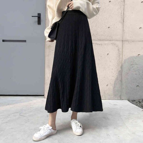 skirts autumn winter long striped skirt high women knitted elastic waist female sweater skirts femme wxud, Black
skirts autumn winter long striped skirt high women knitted elastic waist female sweater skirts femme wxud, Black