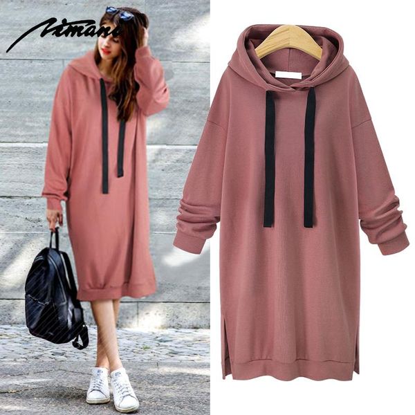 women's hoodies & sweatshirts 2021 autumn winter women casual side split long sleeve slim plus thick sweatshirt dress pullover drawstri, Black
women's hoodies & sweatshirts 2021 autumn winter women casual side split long sleeve slim plus thick sweatshirt dress pullover drawstri, Black