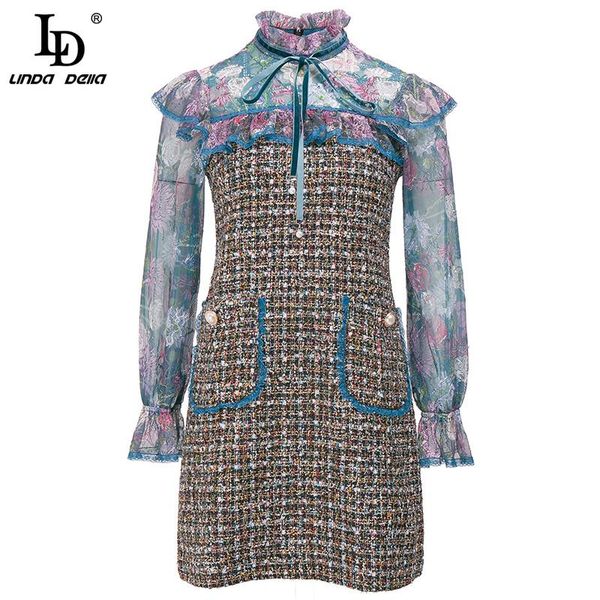 casual dresses ld linda della autumn winter elegant tweed mini dress women runway mesh patchwork print long sleeve vintage party, Black;gray
casual dresses ld linda della autumn winter elegant tweed mini dress women runway mesh patchwork print long sleeve vintage party, Black;gray
