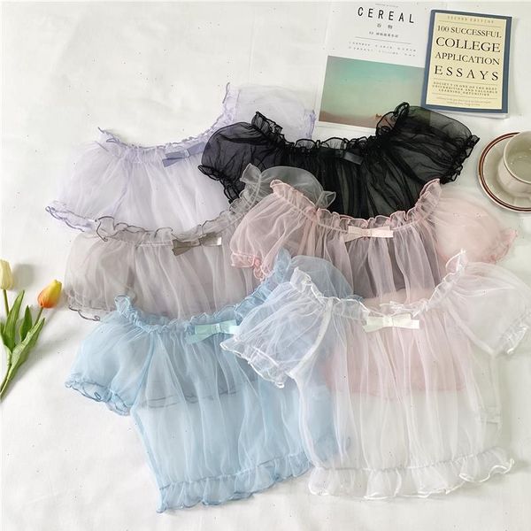 summer women shirts cute short sleeve light chiffon shirt girls inner blouse japanese lolita bows pullover 6 colors preppy, White
summer women shirts cute short sleeve light chiffon shirt girls inner blouse japanese lolita bows pullover 6 colors preppy, White