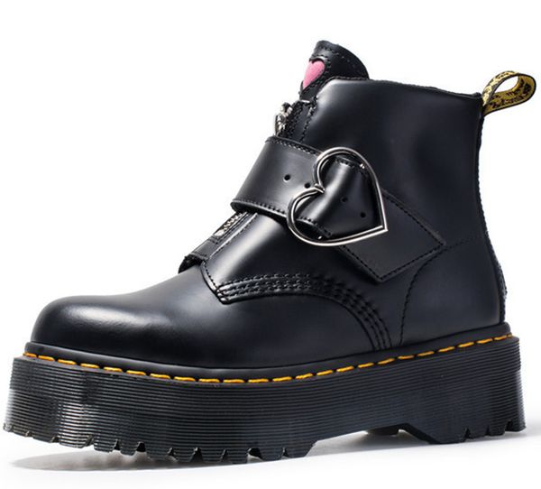 2021 fashion thick heels womens boots heart shoes leather zipper girl love button muffin english style high, Black
2021 fashion thick heels womens boots heart shoes leather zipper girl love button muffin english style high, Black