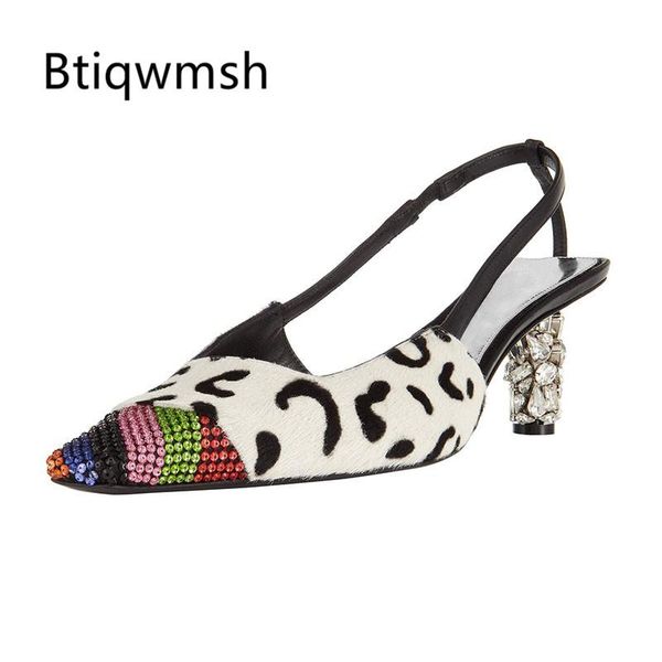 leopard horsehair slingback sandals women square toe rhinestone crystal embellished high heels shoes woman chic dress, Black
leopard horsehair slingback sandals women square toe rhinestone crystal embellished high heels shoes woman chic dress, Black