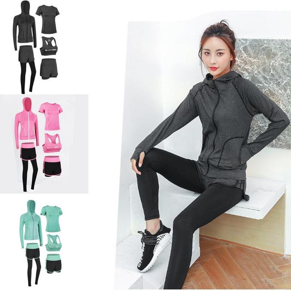 40# women's tracksuit 5 sets of sports suit yoga gymnastics including long sleeve short t-shirt fitness gym clothing, White;black
40# women's tracksuit 5 sets of sports suit yoga gymnastics including long sleeve short t-shirt fitness gym clothing, White;black