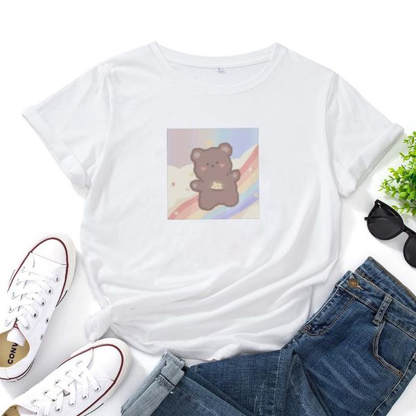 women's t-shirt bear graphic tee shirt women cute style woman tshirt simple wild t casual short sleeve camisas mujer, White
women's t-shirt bear graphic tee shirt women cute style woman tshirt simple wild t casual short sleeve camisas mujer, White