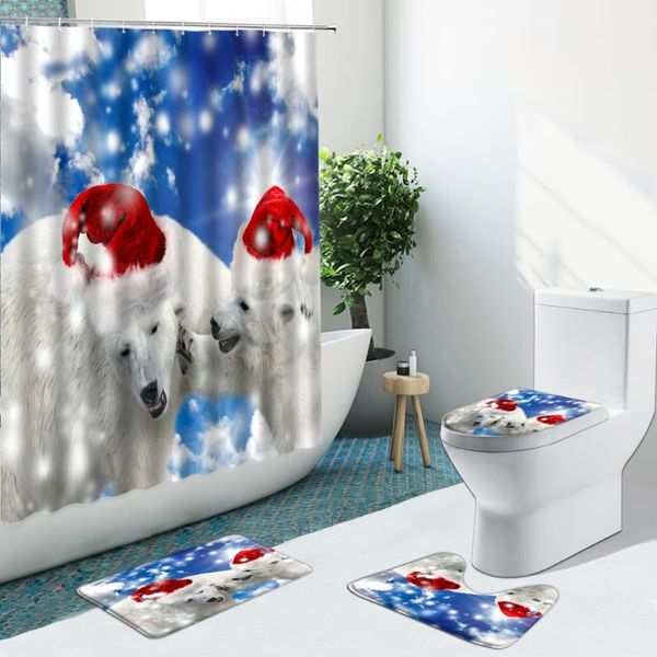 shower curtains funny animal polar bear snowflake bathroom set curtain non-slip rugs flannel toilet cover with hook bath mat indoor decor
shower curtains funny animal polar bear snowflake bathroom set curtain non-slip rugs flannel toilet cover with hook bath mat indoor decor