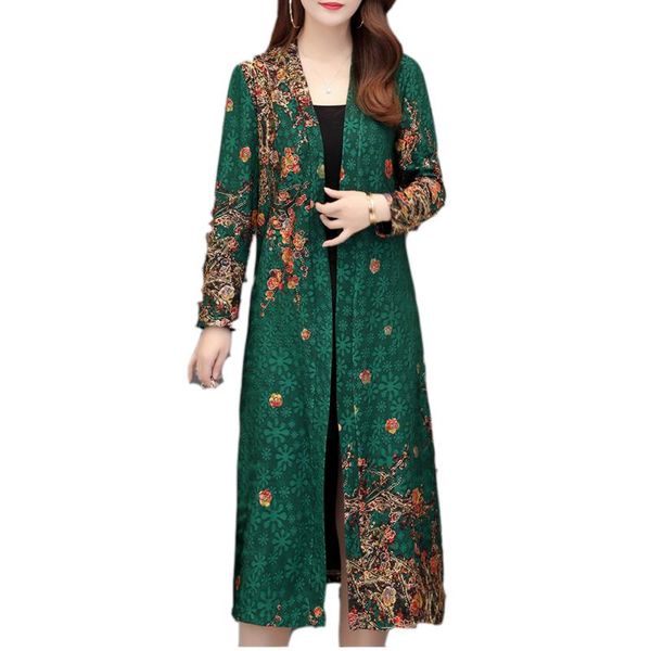 women's trench coats spring and autumn windbreaker jacket long paragraph over the knee large size ethnic style mother loaded cardigan, Tan;black
women's trench coats spring and autumn windbreaker jacket long paragraph over the knee large size ethnic style mother loaded cardigan, Tan;black