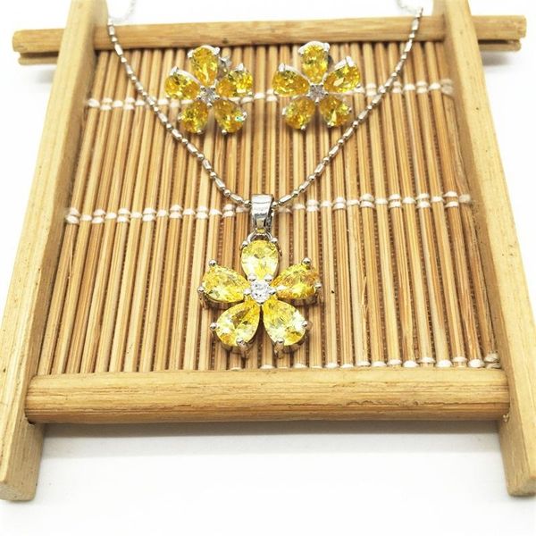 earrings & necklace yellow stones color silver jewelry sets for women flower pendant/necklace/earrings
earrings & necklace yellow stones color silver jewelry sets for women flower pendant/necklace/earrings