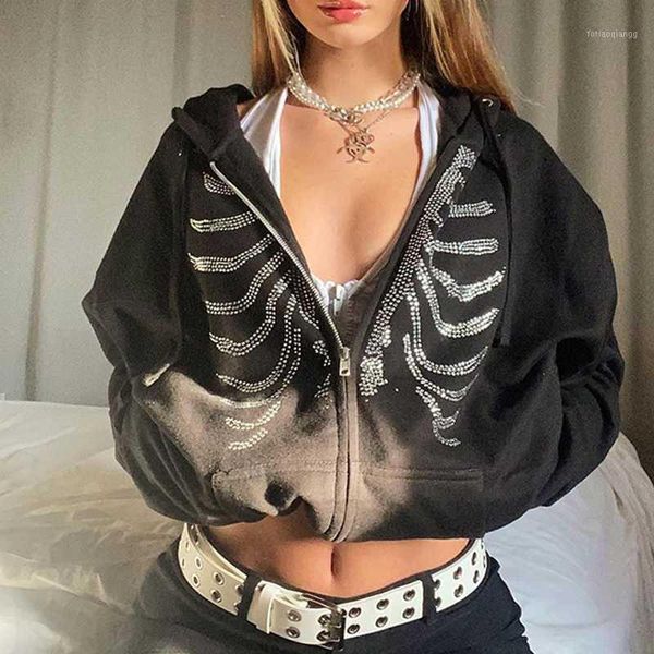 women's jackets american clothing winter jacket gothic punk y2k casual shiny diamond skull print streetwear hooded harajuku female coat, Black;brown
women's jackets american clothing winter jacket gothic punk y2k casual shiny diamond skull print streetwear hooded harajuku female coat, Black;brown