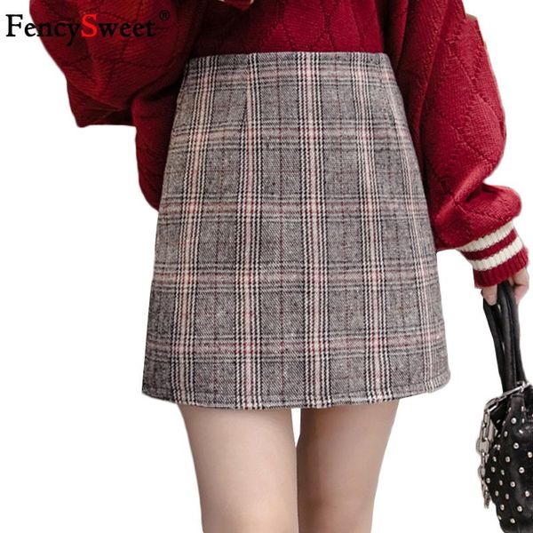 skirts fencysweet vintage women plaid skirt autumn winter woolen female high waist bodycon mini plus size mujer faldas, Black
skirts fencysweet vintage women plaid skirt autumn winter woolen female high waist bodycon mini plus size mujer faldas, Black