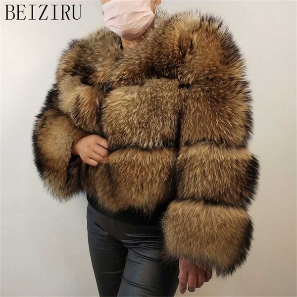 beiziru real raccoonsilver short coat women winter warm thick natural coats long sleeve 211018, Black
beiziru real raccoonsilver short coat women winter warm thick natural coats long sleeve 211018, Black