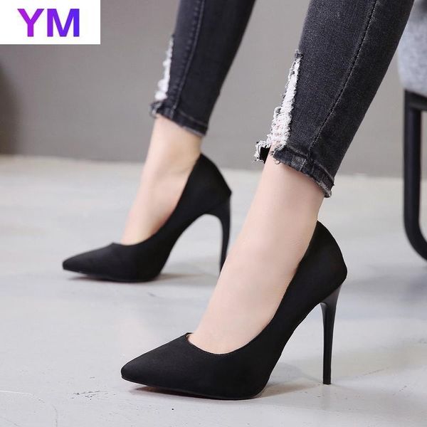 dress shoes women's flock high heel shallow mouth pointed toe work zapatos de mujer plataforma luxury women designers 35-43, Black
dress shoes women's flock high heel shallow mouth pointed toe work zapatos de mujer plataforma luxury women designers 35-43, Black