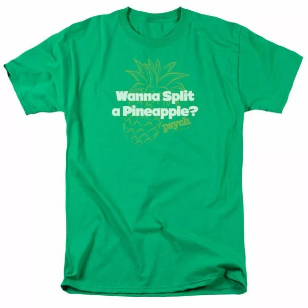 Psych Pineapple Split T Shirt Mens Licensed Classic TV Gus Shawn Kelly Green, White;black
Psych Pineapple Split T Shirt Mens Licensed Classic TV Gus Shawn Kelly Green, White;black