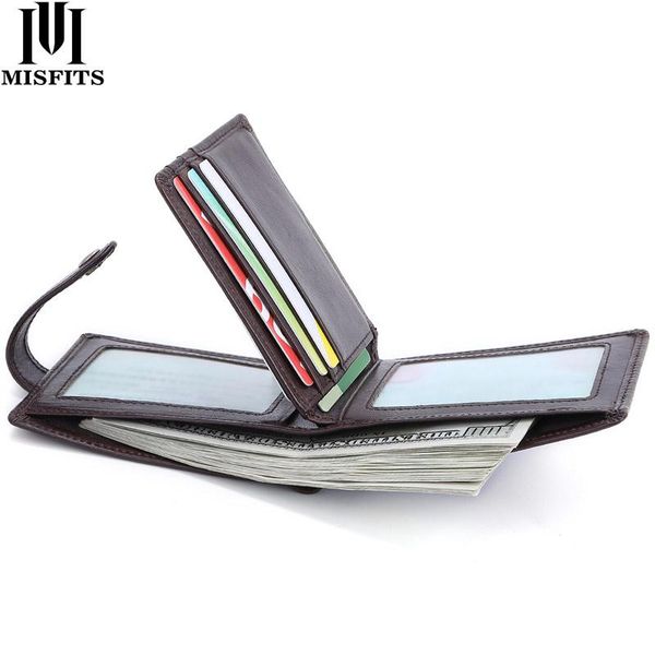 wallets misfits genuine leather men's mini wallet casual hasp slim short small purses with card holder pocket ultra thin design, Red;black 
wallets misfits genuine leather men's mini wallet casual hasp slim short small purses with card holder pocket ultra thin design, Red;black