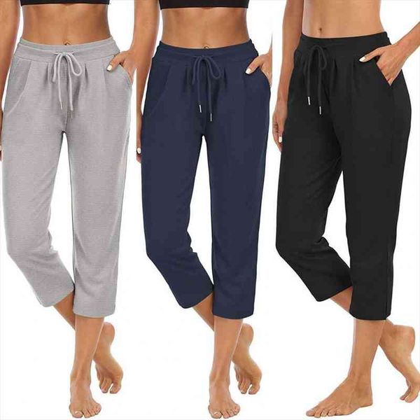 solid color drawstring women capris high waist loose 3 4 trousers sports sweatpants pantalon femme, Black;white
solid color drawstring women capris high waist loose 3 4 trousers sports sweatpants pantalon femme, Black;white