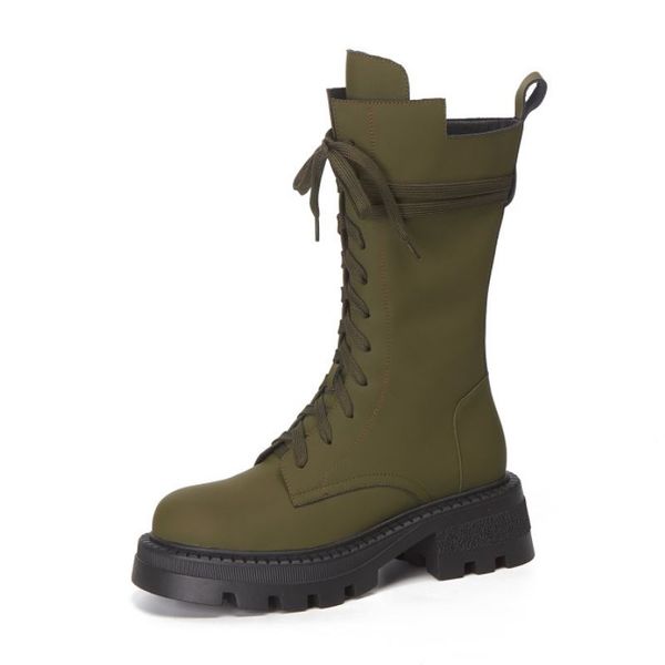 real leather mid calf boots shoes thick heels lace up winter cool ins style fashion winter ladies footwear size 34-40, Black 
real leather mid calf boots shoes thick heels lace up winter cool ins style fashion winter ladies footwear size 34-40, Black