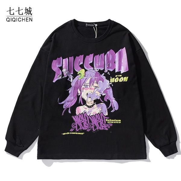 mens hip hop sweatshirt vaporwave purple hair girl comics print o-neck loose cozy japanese harajuku high street couple pullover, Black
mens hip hop sweatshirt vaporwave purple hair girl comics print o-neck loose cozy japanese harajuku high street couple pullover, Black