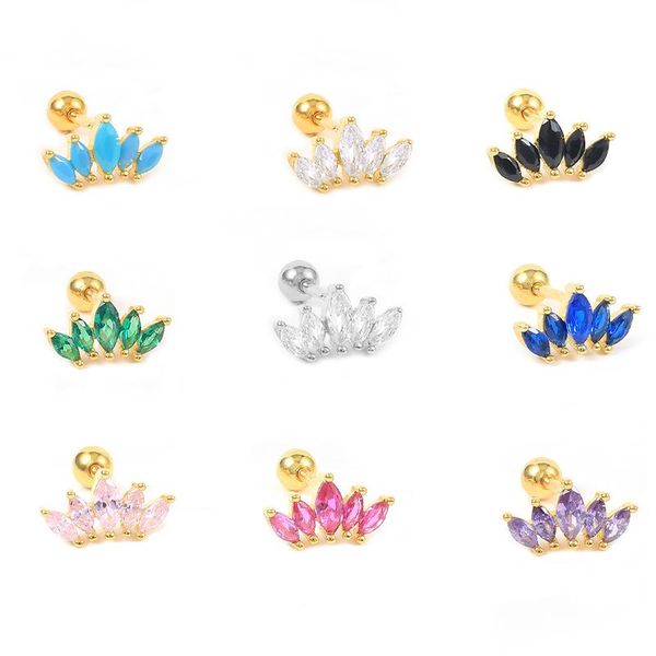 stud canner single women's earring 100% real 925 sterling silver piercing ear turquoise green pink blue zircon pendientes aretes, Golden;silver
stud canner single women's earring 100% real 925 sterling silver piercing ear turquoise green pink blue zircon pendientes aretes, Golden;silver