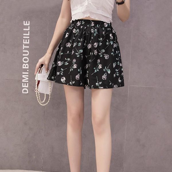 summer korean women's printed baggy shorts for students comfortable casual skirt, White;black
summer korean women's printed baggy shorts for students comfortable casual skirt, White;black