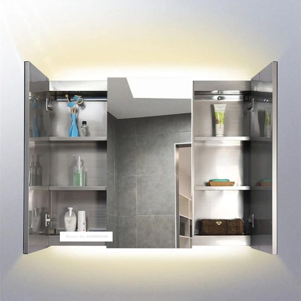 mirrors stainless steel silver mirror cabinet toilet wall mounted bathroom storage with light 220v/110v 12w
mirrors stainless steel silver mirror cabinet toilet wall mounted bathroom storage with light 220v/110v 12w