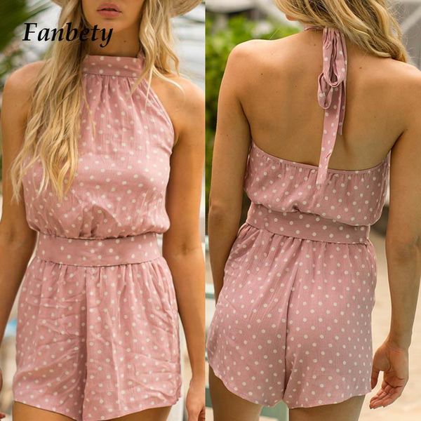 women's jumpsuits & rompers fanbety lady polka dot print backless beach playsuits women lace up sleeveless belted girls kawaii casual o, Black;white
women's jumpsuits & rompers fanbety lady polka dot print backless beach playsuits women lace up sleeveless belted girls kawaii casual o, Black;white