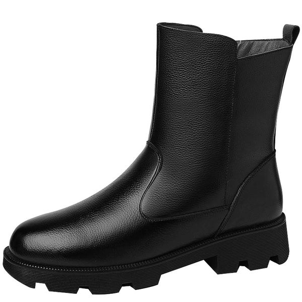 boots women shoes winter genuine cow leather keep warm short square med high heeled elegant ladies martin ankle m0037 4cic, Black 
boots women shoes winter genuine cow leather keep warm short square med high heeled elegant ladies martin ankle m0037 4cic, Black