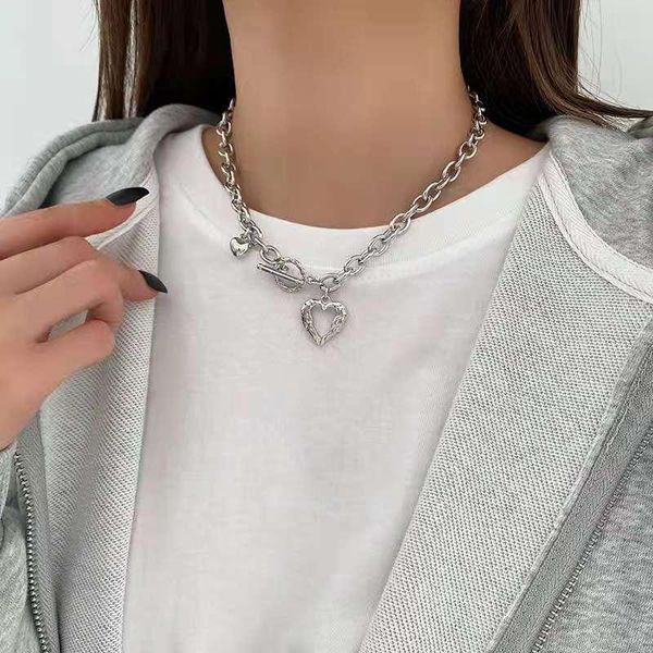 chains european and american cold style metal heart necklace female hip hop versatile clavicle chain titanium steel, Silver
chains european and american cold style metal heart necklace female hip hop versatile clavicle chain titanium steel, Silver