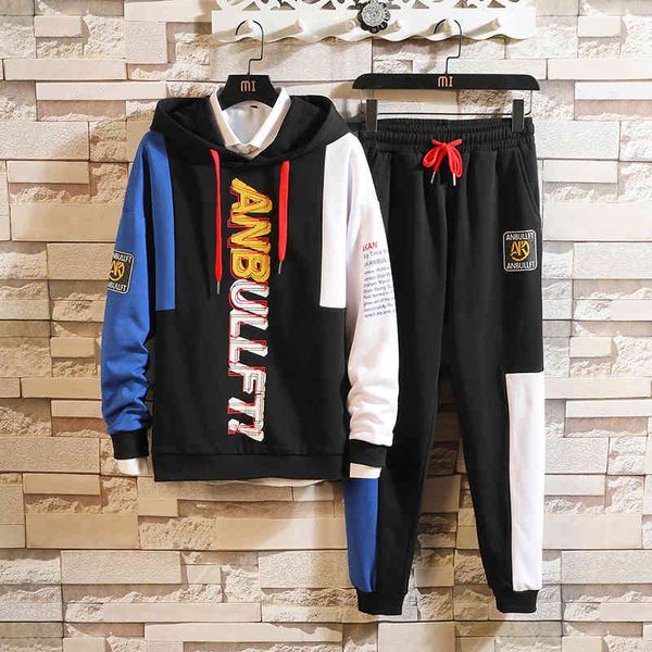 men's tracksuits male ensemble in hoodies and pants, of loose sports clothes with a hoodie hip hop lyrical pattern, for spring autumn a, Gray
men's tracksuits male ensemble in hoodies and pants, of loose sports clothes with a hoodie hip hop lyrical pattern, for spring autumn a, Gray