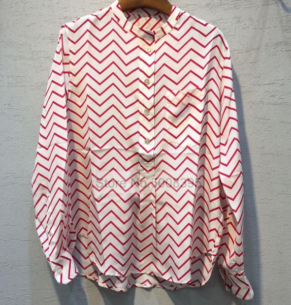 women's blouses & shirts woman red white wave print silk shirt mandarin collar chest pocket front buttons up long sleeves blouse top
women's blouses & shirts woman red white wave print silk shirt mandarin collar chest pocket front buttons up long sleeves blouse top