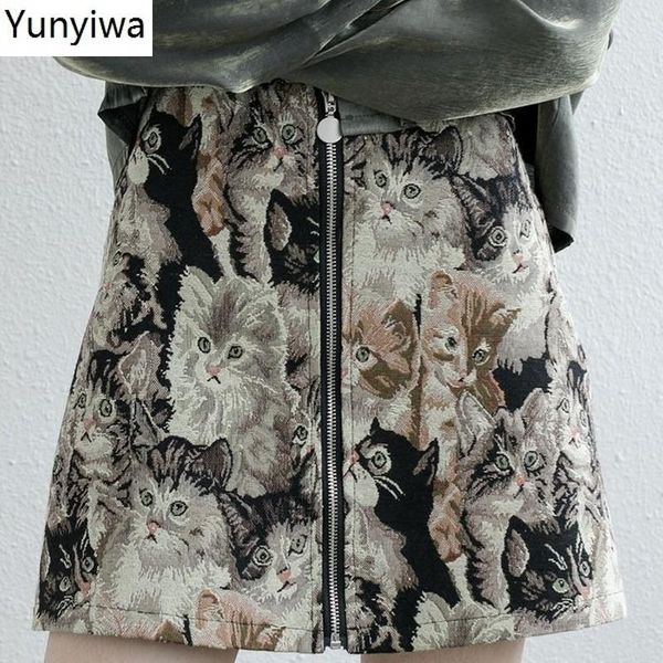 fashion high waist hip a line skirt retro cat embroidery print jupe femme autumn spring outwear zipper faldas mujer 48683 skirts, Black
fashion high waist hip a line skirt retro cat embroidery print jupe femme autumn spring outwear zipper faldas mujer 48683 skirts, Black