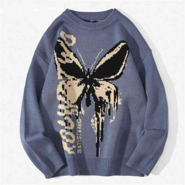 sweater butterfly print soft knitted o-neck pullover men's clothing harajuku casual streetwear knitwear oversize, White;black
sweater butterfly print soft knitted o-neck pullover men's clothing harajuku casual streetwear knitwear oversize, White;black