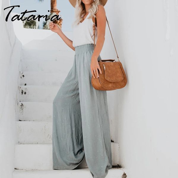 cotton wide leg pants for women summer harajuku elastic waist thin soft loose female straight trousers streetwear 210514, Black;white
cotton wide leg pants for women summer harajuku elastic waist thin soft loose female straight trousers streetwear 210514, Black;white