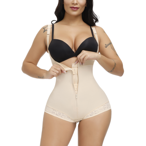 women's shapers lace bodysuit firm control bulifter adjustable hook and eye open crotch compression women shapewear, Black;white
women's shapers lace bodysuit firm control bulifter adjustable hook and eye open crotch compression women shapewear, Black;white