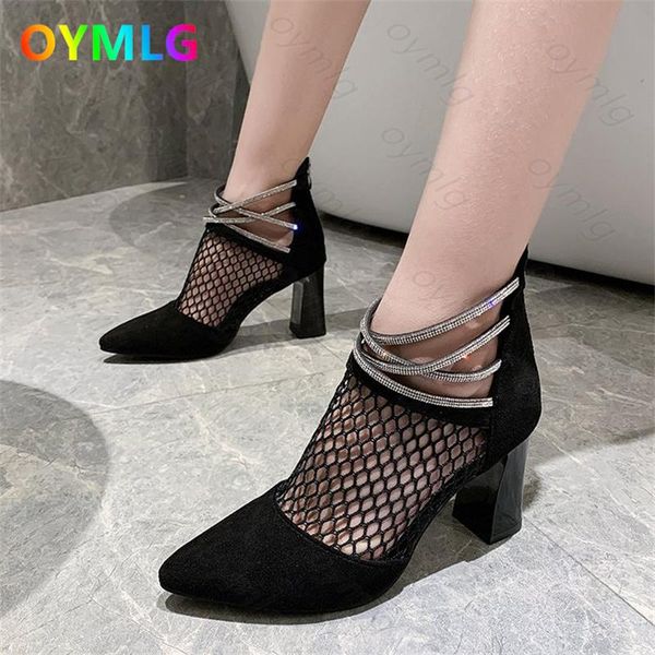 sandals summer rhinestone high pointed sandal boots nightclub net yarn breathable thick heel heels back zipper, Black
sandals summer rhinestone high pointed sandal boots nightclub net yarn breathable thick heel heels back zipper, Black