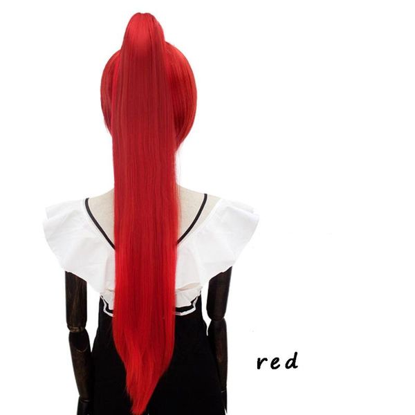 synthetic wigs long ponytail hair turquoise pink fake fales for lolita cosplay cos red blue blond colorful brown, Black
synthetic wigs long ponytail hair turquoise pink fake fales for lolita cosplay cos red blue blond colorful brown, Black