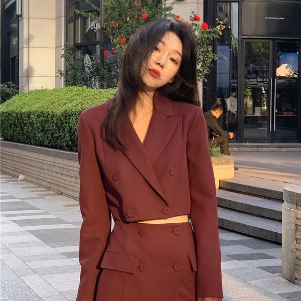 women's suits & blazers autumn long sleeve short slim fit niche design double breasted spice girl temperament suit coat womens blazer, White;black
women's suits & blazers autumn long sleeve short slim fit niche design double breasted spice girl temperament suit coat womens blazer, White;black