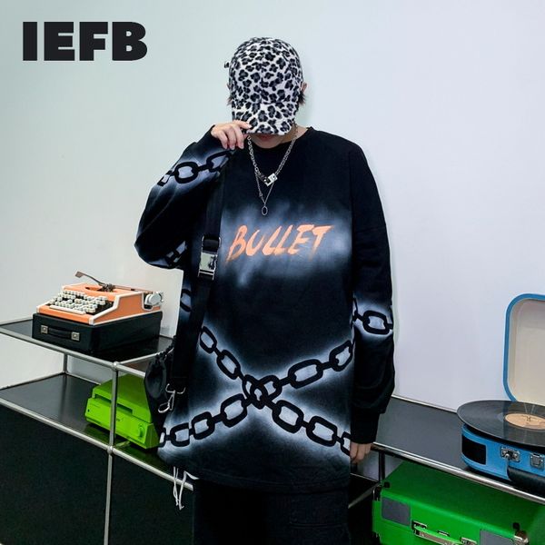 iefb men's spring chain print long sleeve t-shirt loose personality bottoming high street pullover hip hop 9y5164 210524, White;black
iefb men's spring chain print long sleeve t-shirt loose personality bottoming high street pullover hip hop 9y5164 210524, White;black