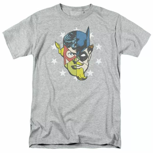 Justice League Face Off T Shirt Mens Licensed DC Comics Tee Sport Gray, White;black
Justice League Face Off T Shirt Mens Licensed DC Comics Tee Sport Gray, White;black