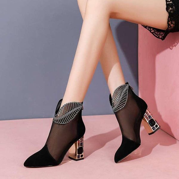 dress shoes high heel net boots women's hollow out 2021 summer season, the pointy thick rhinestones sandals cool, Black
dress shoes high heel net boots women's hollow out 2021 summer season, the pointy thick rhinestones sandals cool, Black